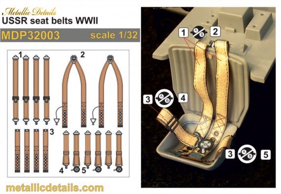 1/32 Ussr seat belts WWII