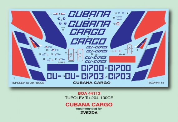 1/144 Tupolev Tu-204-100CE Cubana Cargo