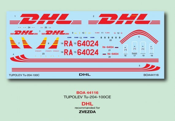1/144 Tupolev Tu-204-100C Dhl