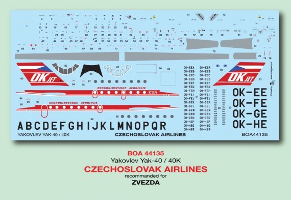 1/144 Yak-40 Czechoslovak Airlines ZVE