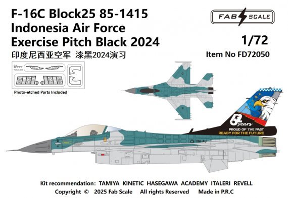 1/72 F-16C Block25 85-1415 Indonesia Air Force