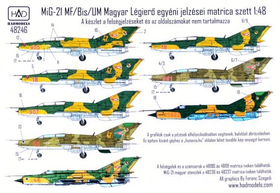 1/48 Mikoyan MiG-21 Hungarian insignias
