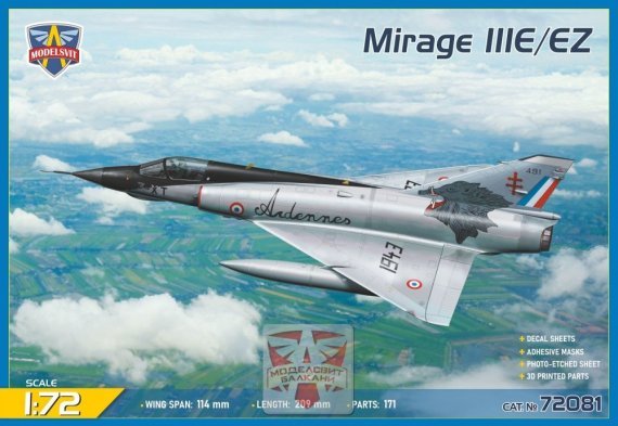 Modelsvit Mirage IIIE/EZ Francia Sudafrica 1/72