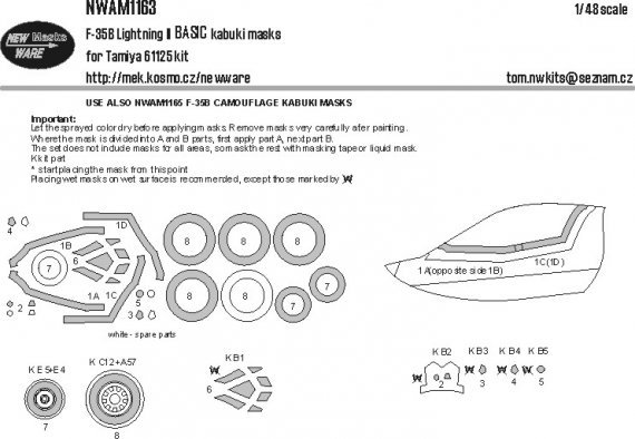 1/48 Mask F-35B Lightning II BASIC TAM