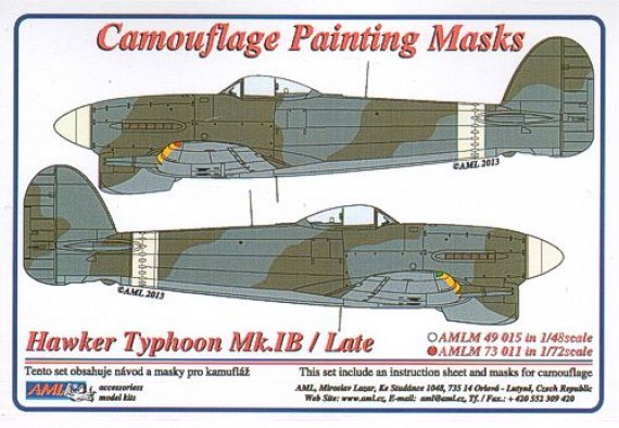 1/72 Camouflage masks Hawker Typhoon Mk.IB Late