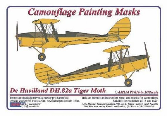 1/72 Camouflage masks DH.82a Tiger Moth