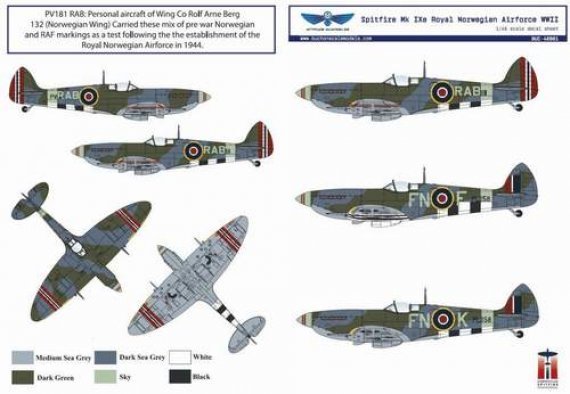 1/48 Decal Spitfire Mk. IXe Royal Norvegian AF