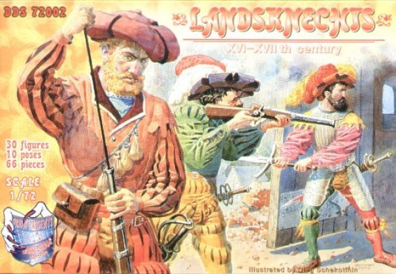 1/72 Landsknechts XVI-XVIIth century Set 1