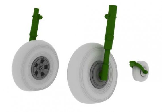 1/24 Hawker Typhoon Mk.Ib wheels (for Airfix)