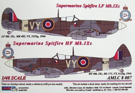 1/48 Masks for S.Spitfire Mk.IXC (VY)