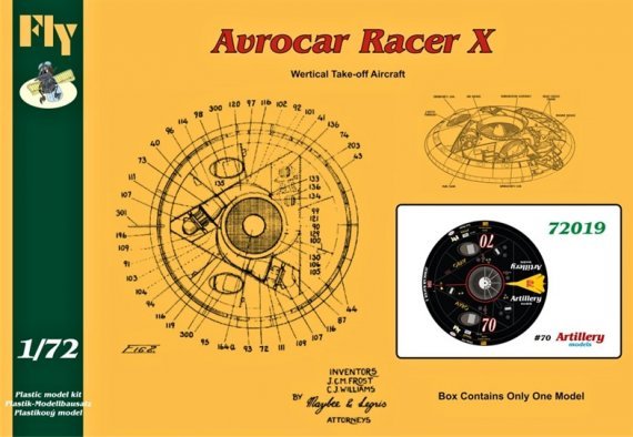 1/72 Avrocar Racer X (70 Artillery models)
