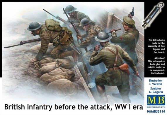 1/35 British Infantry before the attack WWI (5fig)