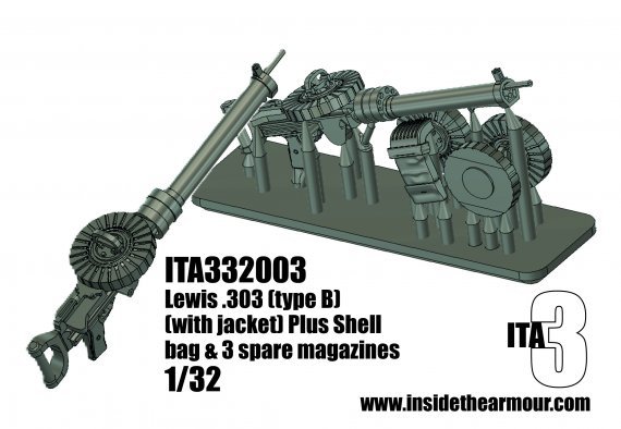1/32 Lewis .303 aircraft type 2 with cooling sleeve