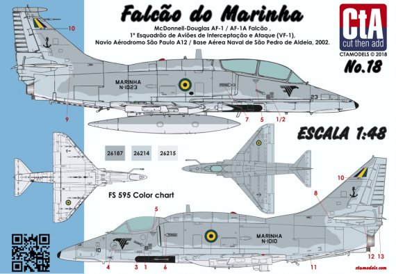Falcao do Marinha AF-1 et AF-1A Marine Br�silienne 1/48