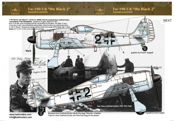 1/48 Decal Fw-190 F-8 / A-8 (Luftwaffe black 2)