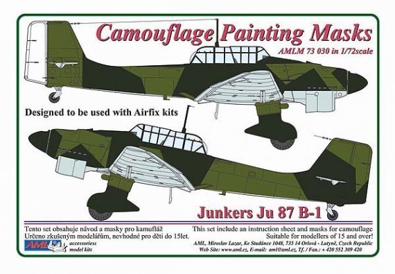 1/72 Junkers Ju 87B-1 'Stuka' camouflage painting masks