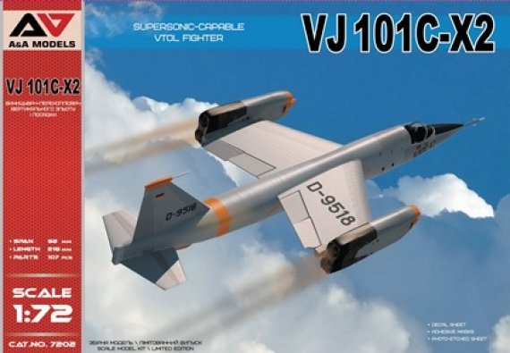 1/72 VJ101C-X2 Supersonic-capable VTOL fighter