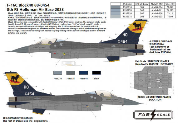 1/72 USAF F-16CM Block 40 8th Fs Holloman Air Base 2023