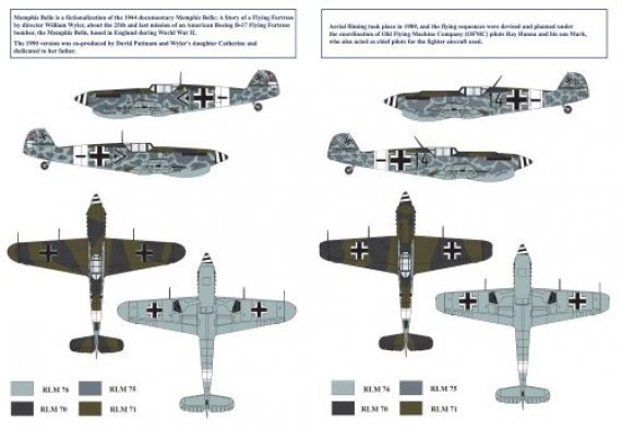1/32 Hispano HA-1112 Memphis Belle Movie decal sheet