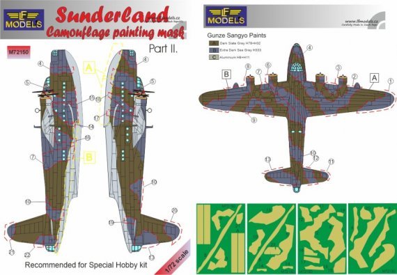 1/72 Mask Sunderland Camouflage pattern Part II