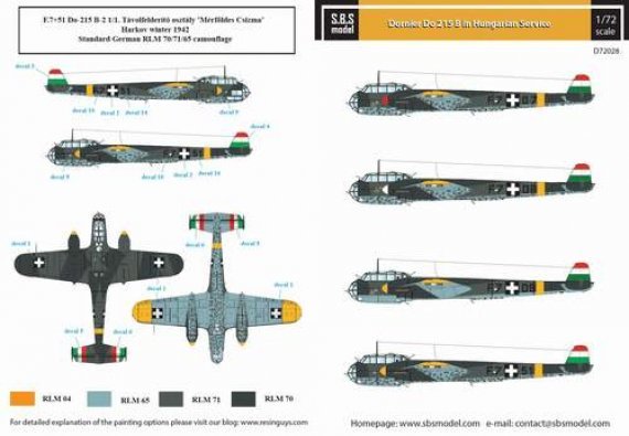 1/72 Dornier Do-215B-2/Do-215B-4 in Hungarian Service