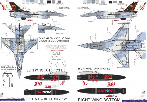 1/32 341 Sq 70 Years F-16C Fighting Falcon Block 50 anniversary