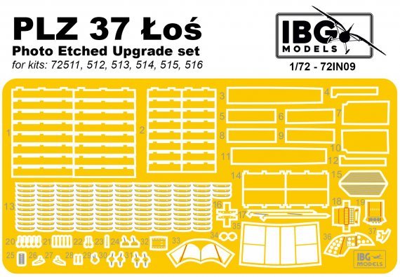 1/72 PZL.37 Los upgrade PE set