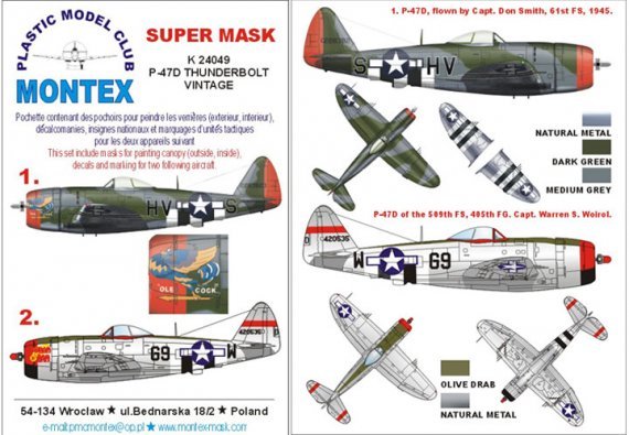Montex Masques P-47D Thunderbolt 1/24 Kinetic Vintage