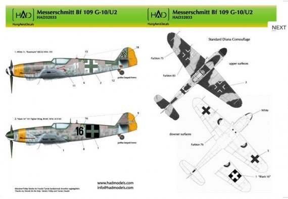 1/32 Decal Bf 109 G-10 (Hungary, Luftwaffe)