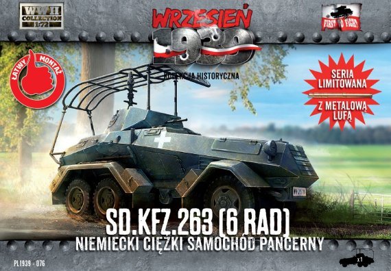 1/72 Sd.Kfz 263 6-RAD, German armored car with barrel