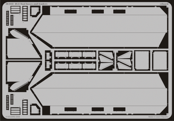 Eduard IS-3 tool boxes and fenders