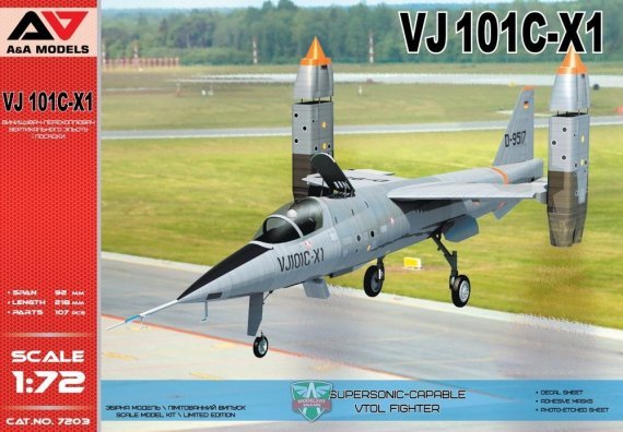 1/72 VJ 101C-X1 Supersonic VTOL Fighter