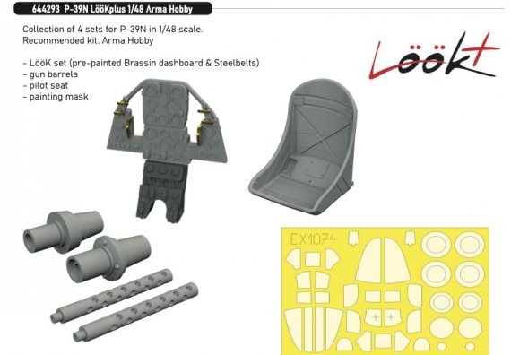 Brassin 1/48 P-39N LooKplus for Arma Hobby.