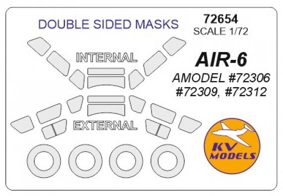 1/72 Yakovlev AIR-6 Double-sided and wheels masks