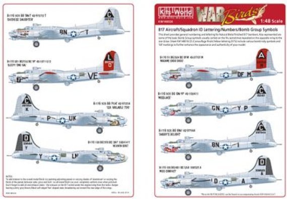 1/48 Boeing B-17 General Markings