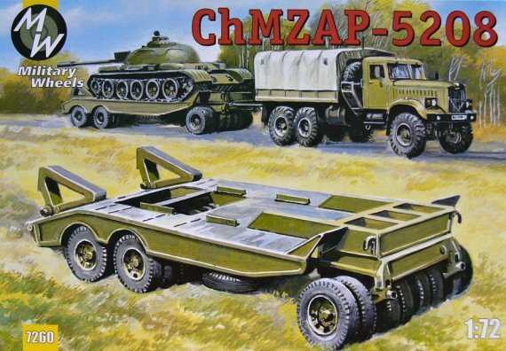 1/72 CHMZAP-5208 tank transport trailer