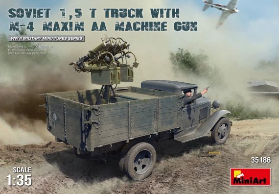 1/35 Soviet 1,5 t. truck with M-4 Maxim AA Machine Gun