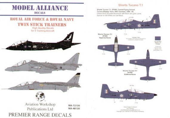 Model Alliance 1/48 RAF Royal Navy Twin Stick Trainers D�cals