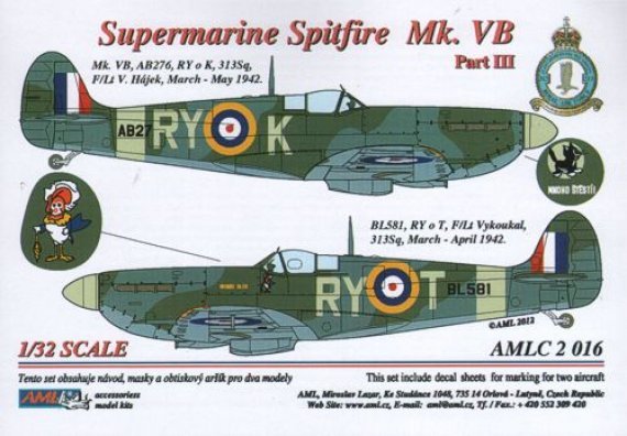 1/32 Decals Supermarine Spitfire Mk.VB Part III.