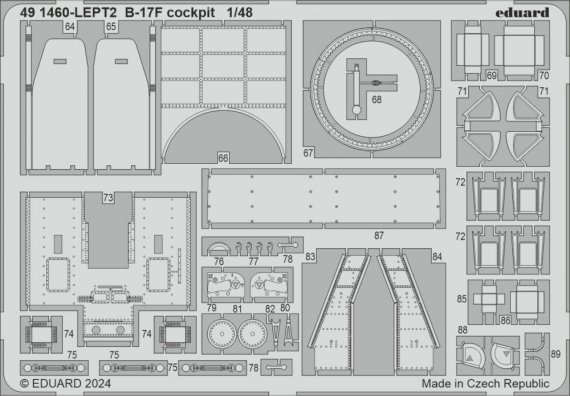 1/48 SET B-17F cockpit for Edurard