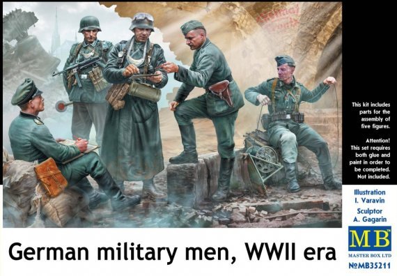 1/35 German military men, WWII era