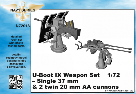 1/72 U-Boot typ IXC Weapon Set