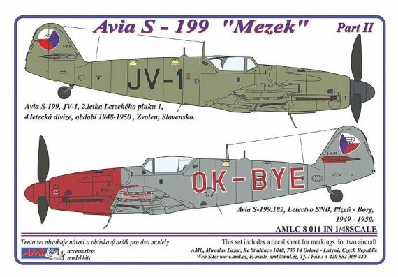 1/48 Masks for Avia S-199 'Mezek' Part II.