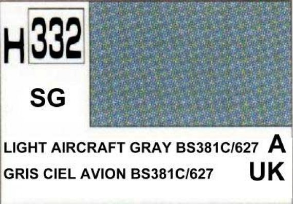 H332 Light aircraft gray  Gris avion clair BS381C/627