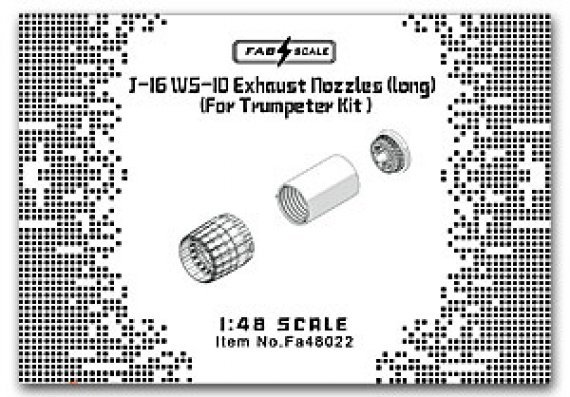 1/48 J-11 WS-10 Afterburner & Exhaust Nozzles for Trumpeter