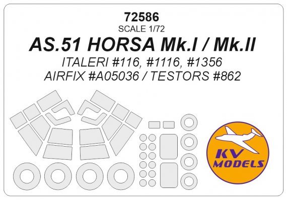 1/72 AS.51 Horsa Mk.I / Mk.II masks for Italeri