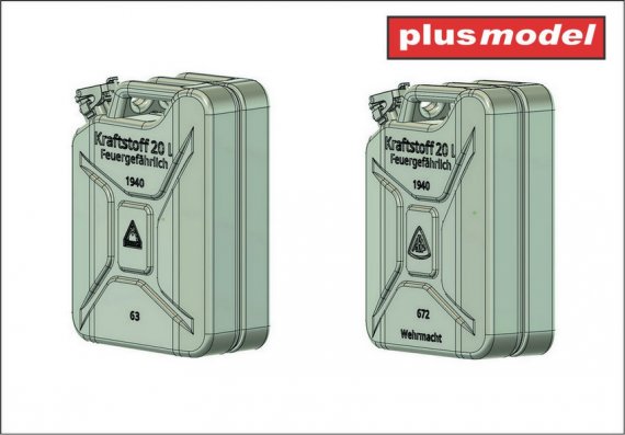 Plusmodel 1/35 Jerricans allemands Schwelm tardifs x12