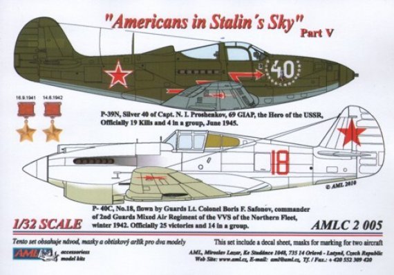 1/32 Americans in Stalins Sky Part V. Masks P-40C & P-39N