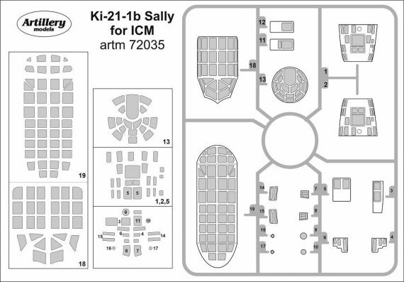 1/72 Masks for Ki-21-Ib Sally
