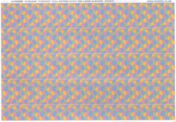 1/32 4 colour lozenge full pattern width for lower surfaces
